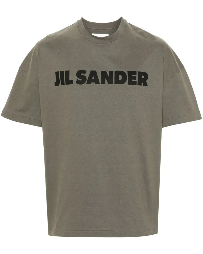 Jil Sander T-Shirt mit Logo-Print - Grün Grün