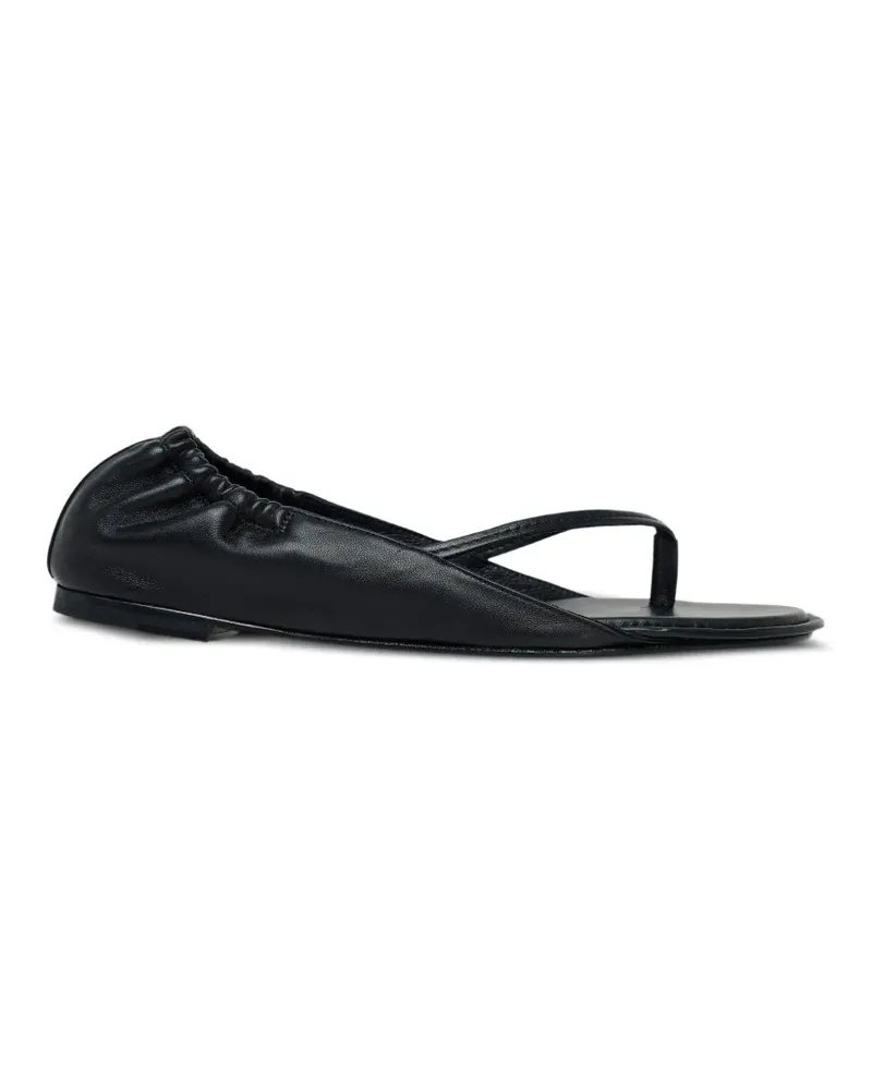 Jacquemus ruched-heel flat sandals - Schwarz Schwarz