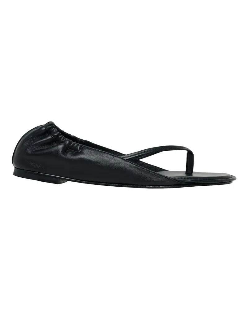Jacquemus ruched-heel flat sandals - Schwarz Schwarz
