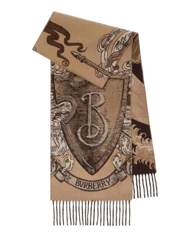 Burberry Kaschmirschal mit Jacquardmuster - Nude Nude