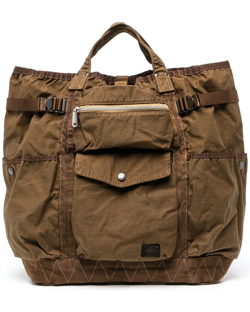 PORTER-YOSHIDA & CO Tanker Rucksack im Shopper-Design Braun