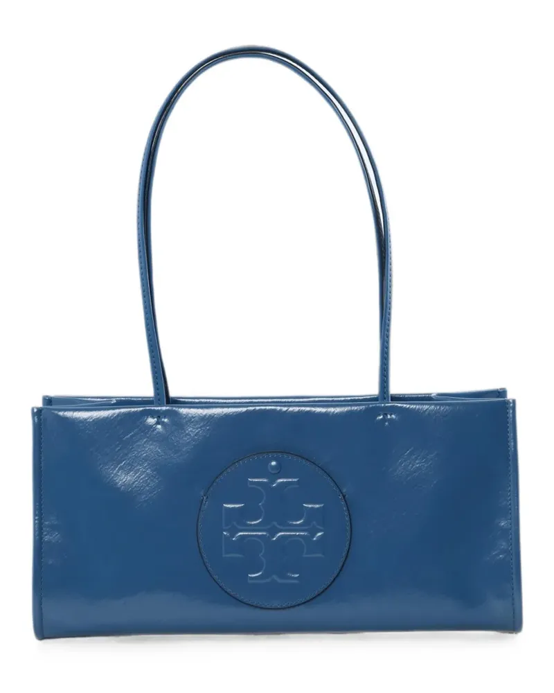 Tory Burch small Ella logo-patch tote bag - Blau Blau