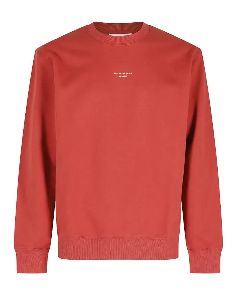 Drôle de Monsieur Sweatshirt mit Logo-Print - Rot Rot