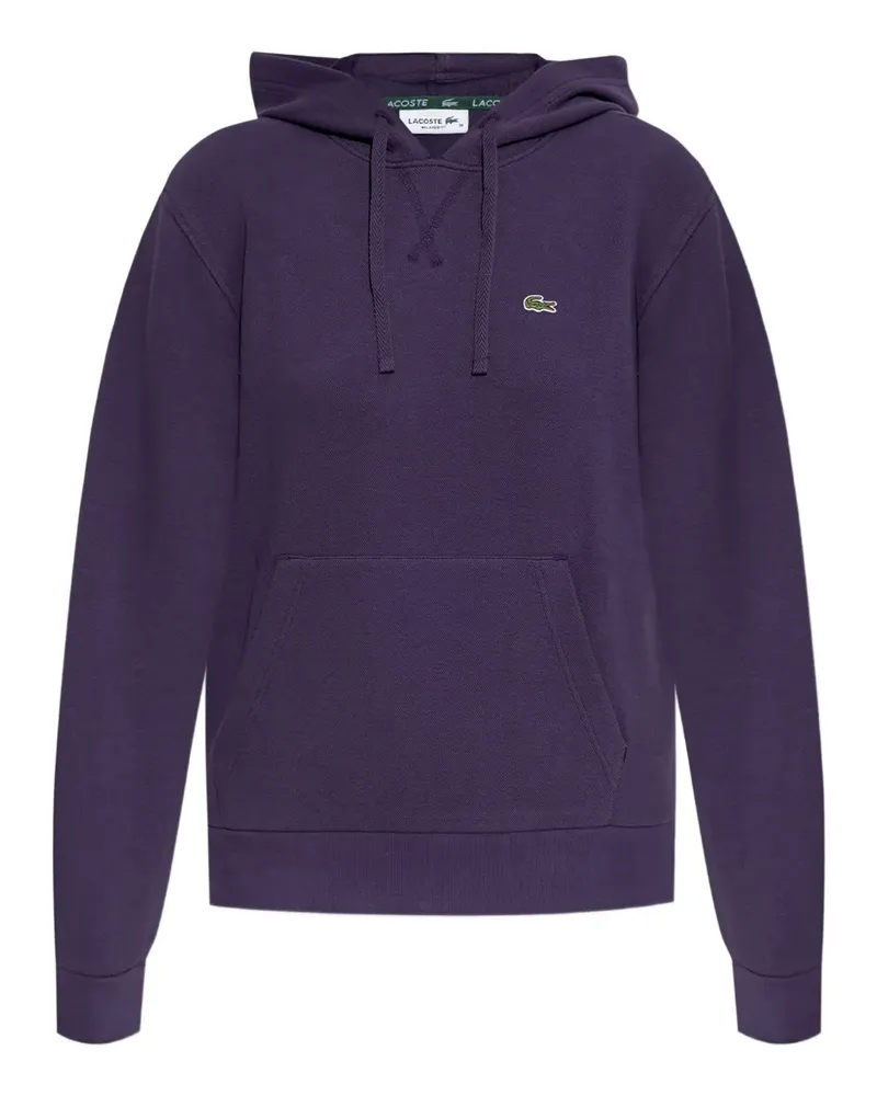 Lacoste Hoodie mit Logo-Patch - Violett Violett