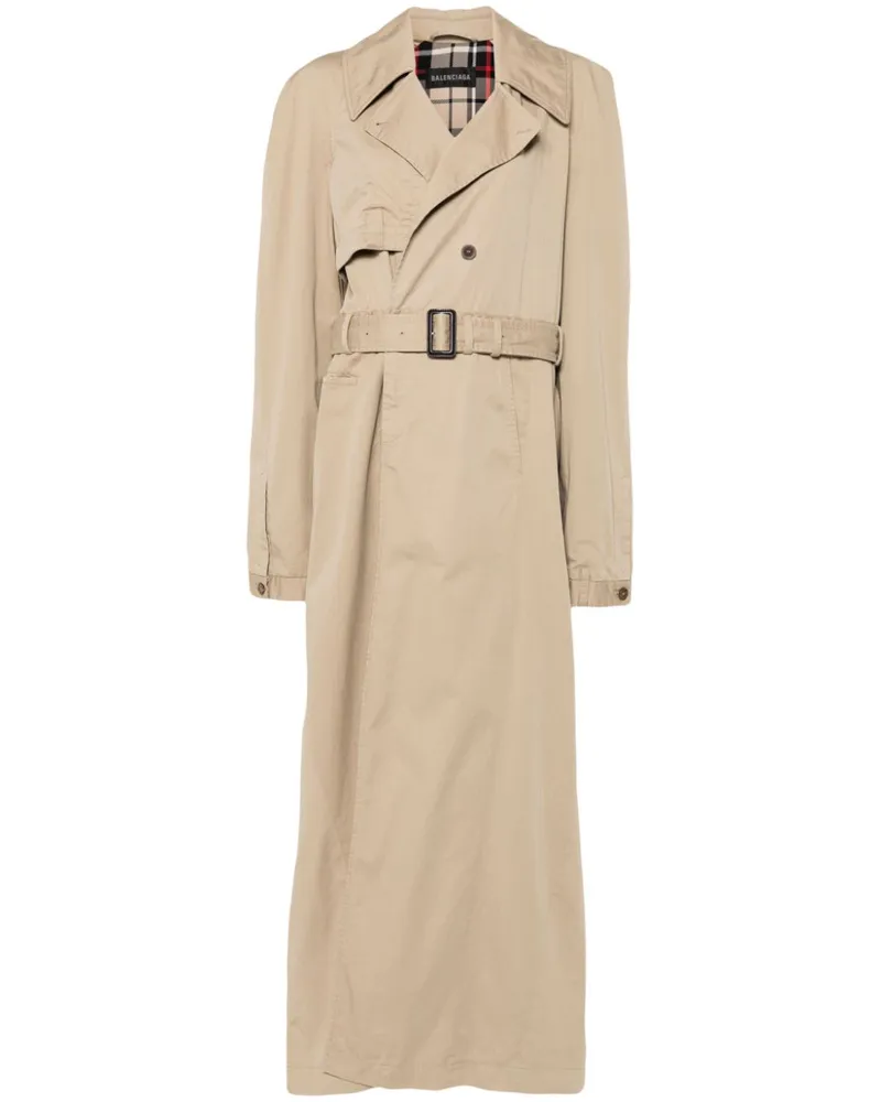 Balenciaga Trenchcoat im Deconstructed-Look - Nude Nude