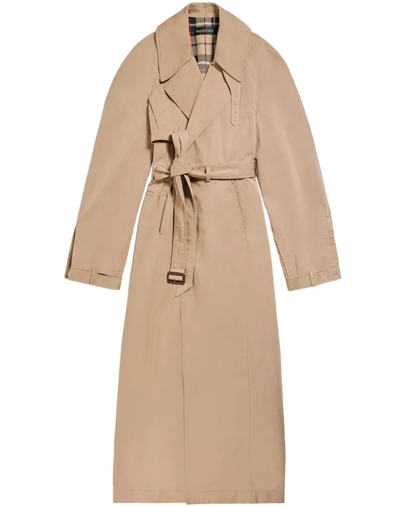 Balenciaga Trenchcoat im Deconstructed-Look - Nude Nude