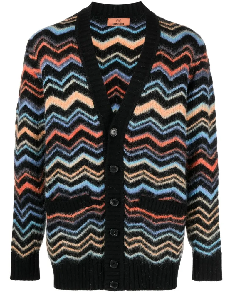 Missoni Gerippter Cardigan - Schwarz Schwarz