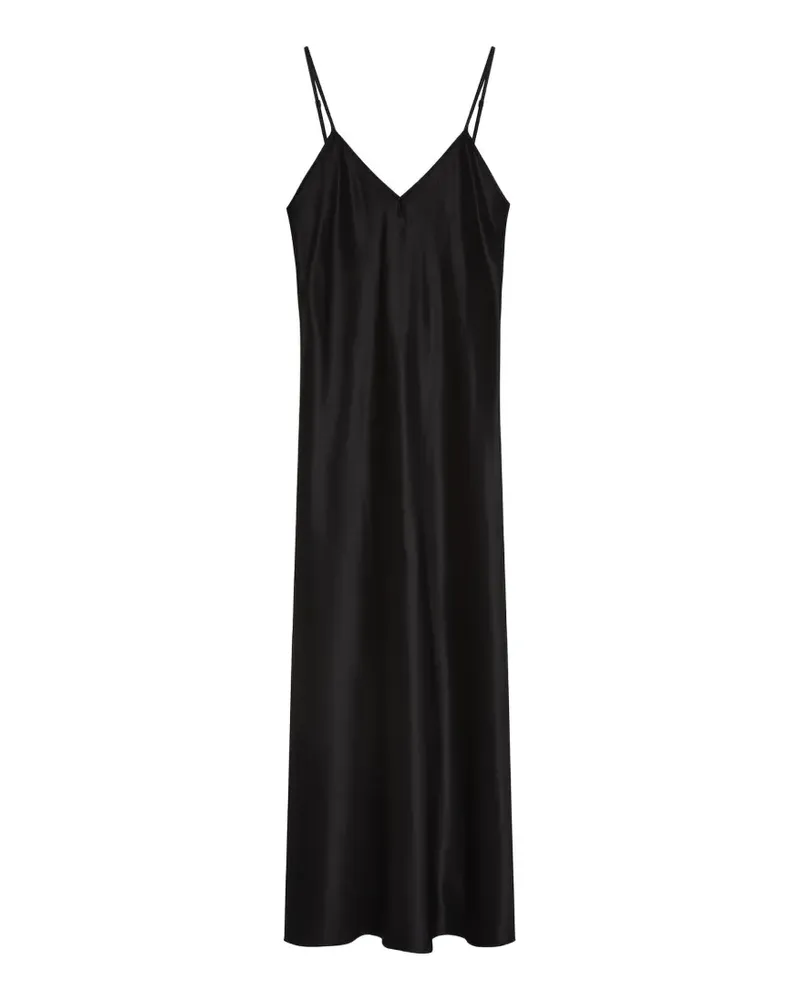BONDI BORN Como bias-cut slip maxi dress - Schwarz Schwarz