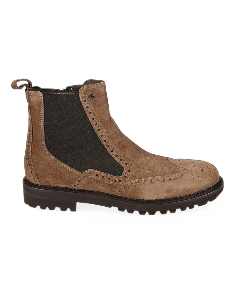 Baldinini brogue-detail suede boots - Braun Braun