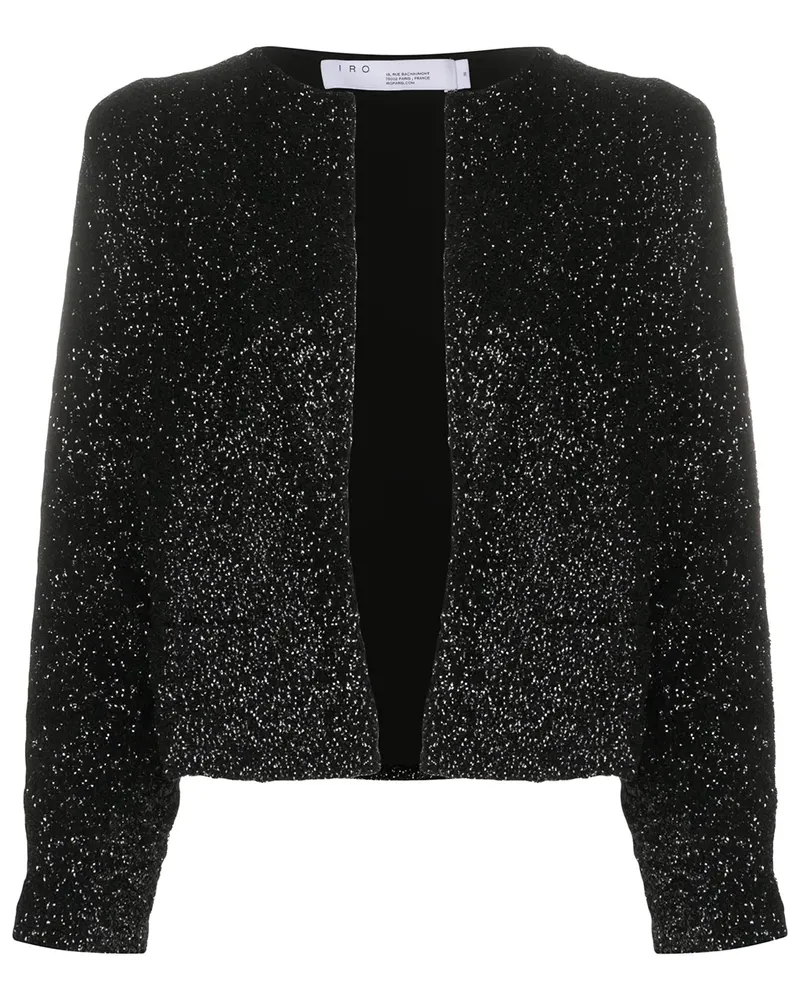 IRO Cropped-Jacke mit Pailletten - Schwarz Schwarz