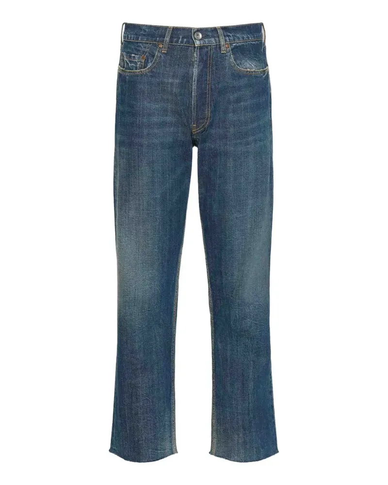 Maison Margiela frayed-hem straight-leg jeans - Blau Blau