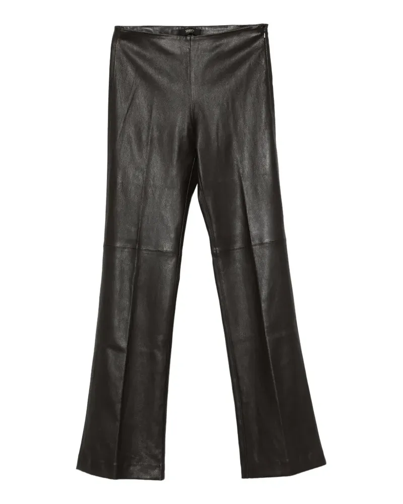 Seventy Hose mit Ledereinsätzen - Braun Braun