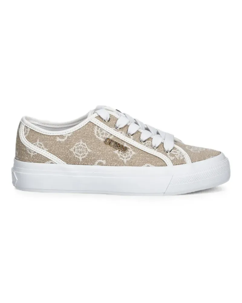 Guess Sneakers mit Monogramm-Print - Nude Nude