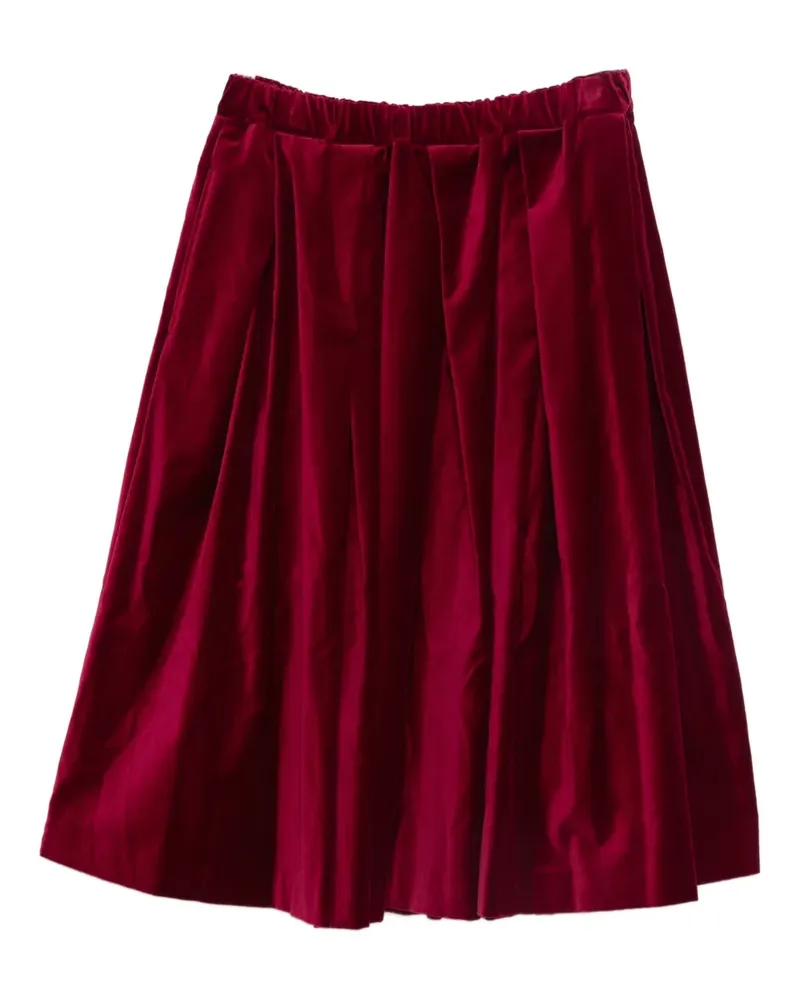 Comme des Garçons Midirock mit Falten - Rot Rot
