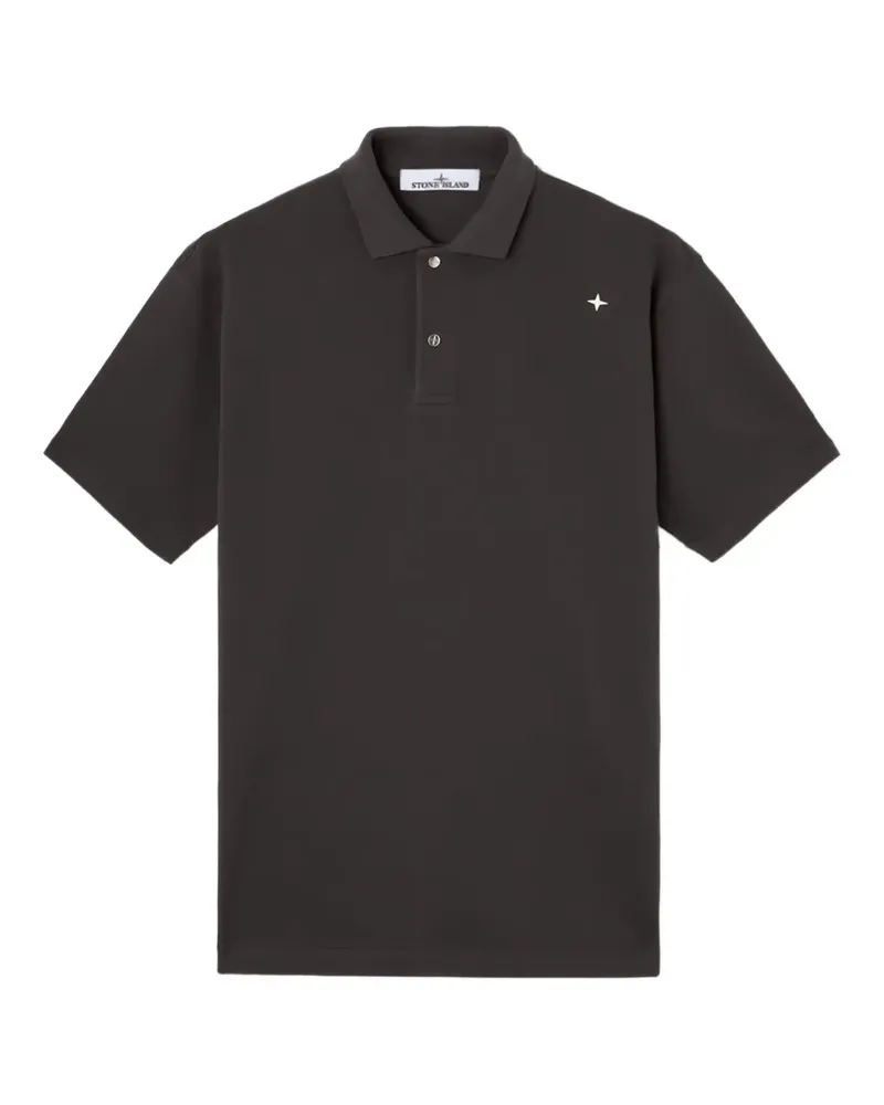 Stone Island star-embroidered polo shirt - Grau Grau