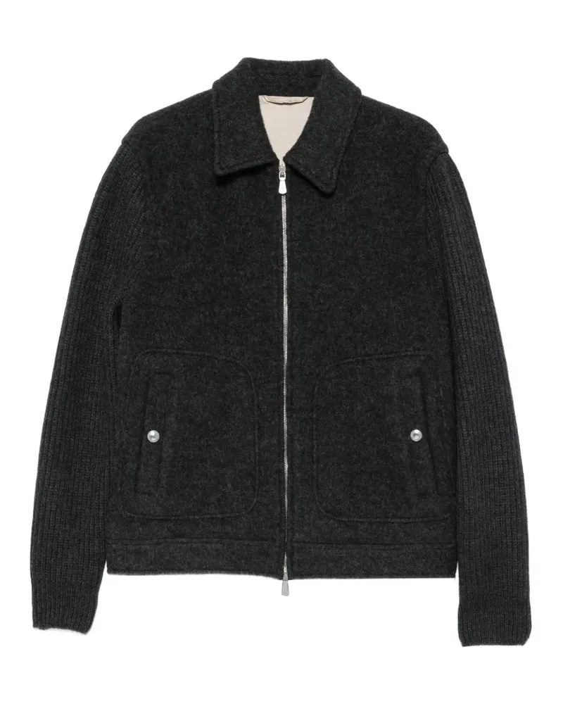 Eleventy Gerippter Cardigan - Grau Grau