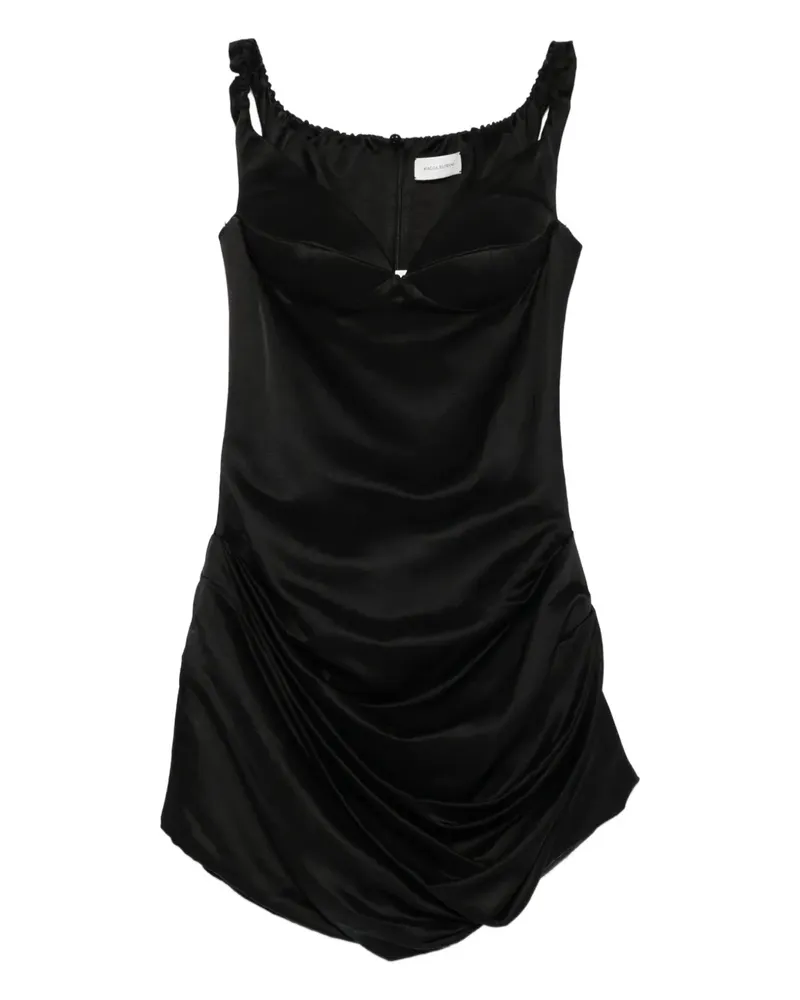 Magda Butrym Drapiertes Minikleid - Schwarz Schwarz