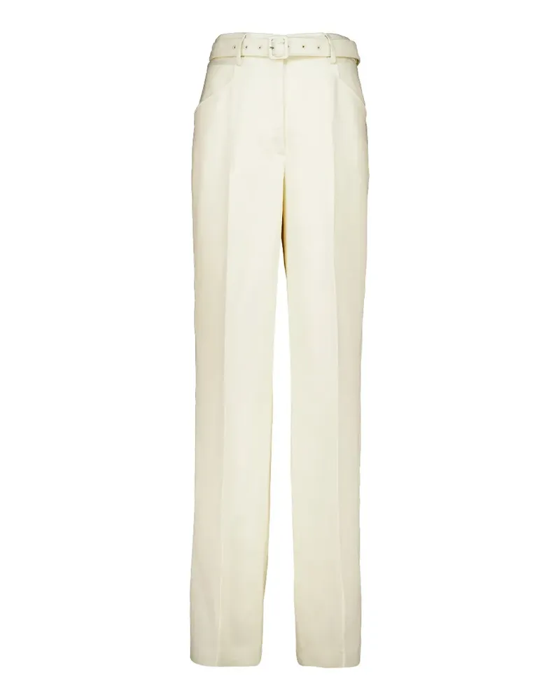 Gabriela Hearst Norman textured-linen trousers - Nude Nude