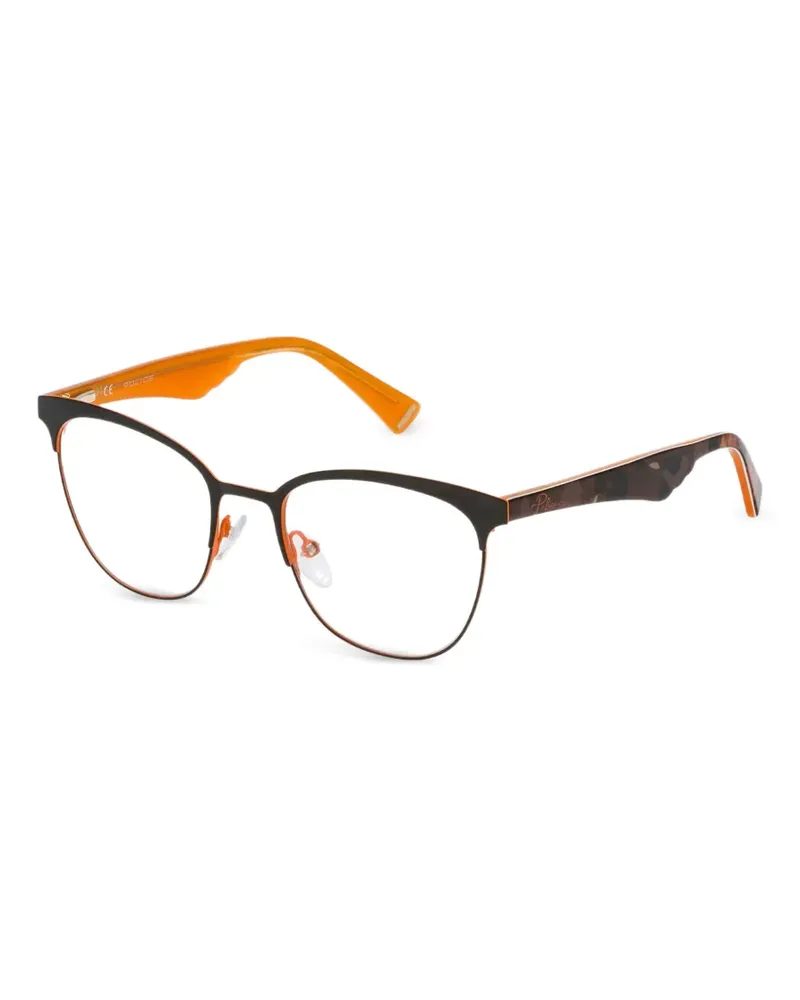 Police Brille mit Cat-Eye-Gestell - Schwarz Schwarz