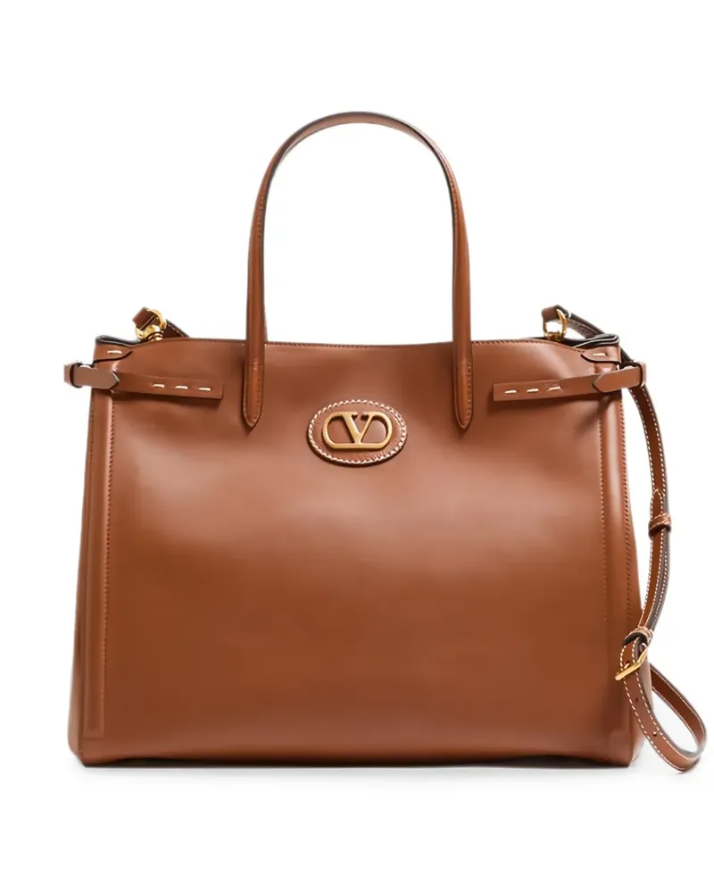 Valentino Garavani Antibes Tote Bag mit VLogo - Braun Braun