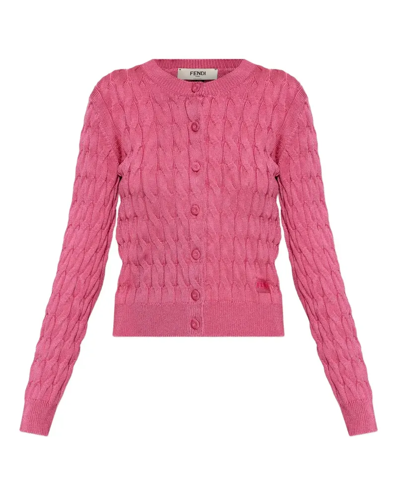 Fendi cable-knit cardigan - Rosa Rosa