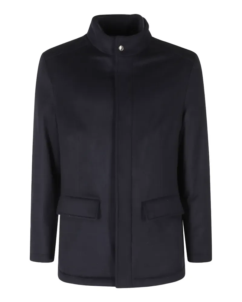 KIRED high-neck flap-pocket jacket - Blau Blau