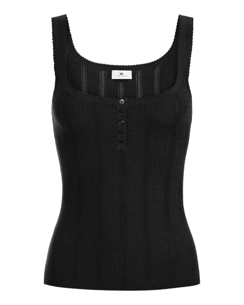 Elisabetta Franchi Gestricktes Oberteil - Schwarz Schwarz
