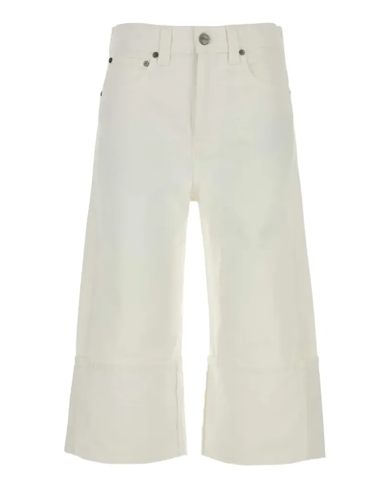 KHAITE Capri-Jeans mit Umschlag - Weiß Weiß