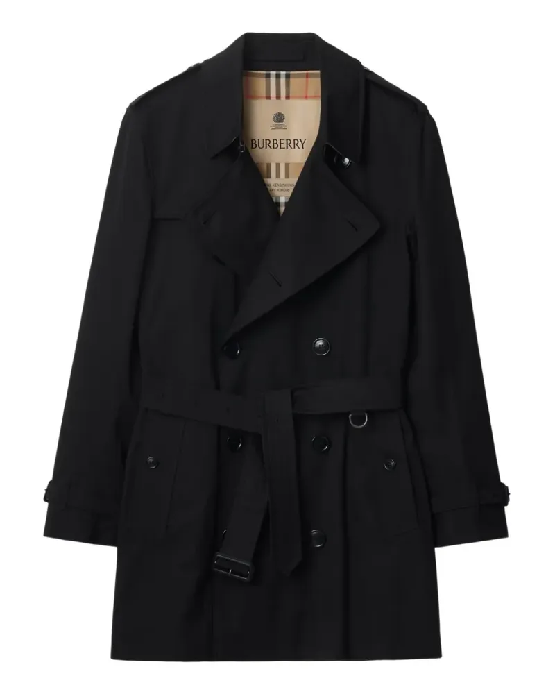 Burberry Zweireihiger Trenchcoat - Schwarz Schwarz