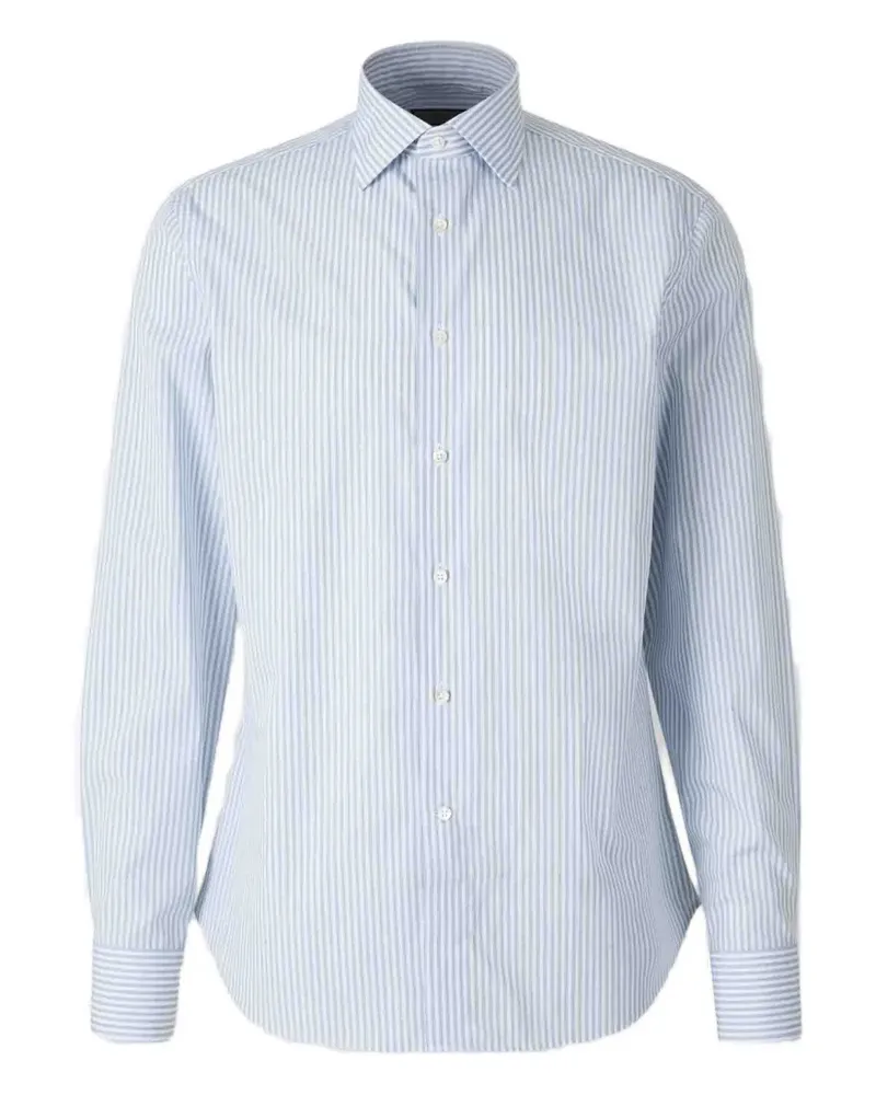 Canali Gestreiftes Hemd - Blau Blau