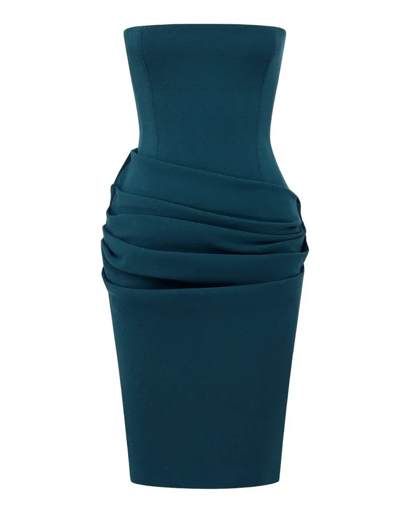 Alex Perry strapless draped midi dress - Blau Blau