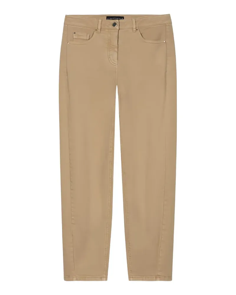 Luisa Cerano barrel leg denim trousers - Nude Nude