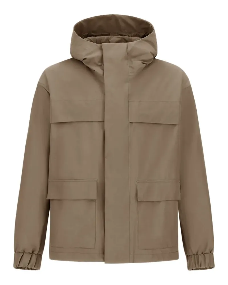Herno relaxed-fit hooded jacket - Braun Braun