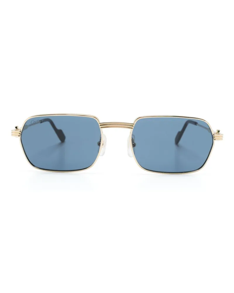 Cartier Sonnenbrille mit eckigem Gestell - Gold Gold