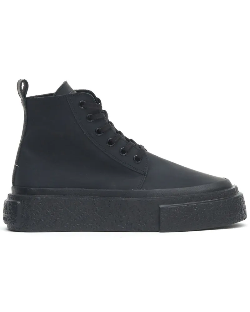 Maison Margiela High-Top-Sneakers aus Leder - Schwarz Schwarz
