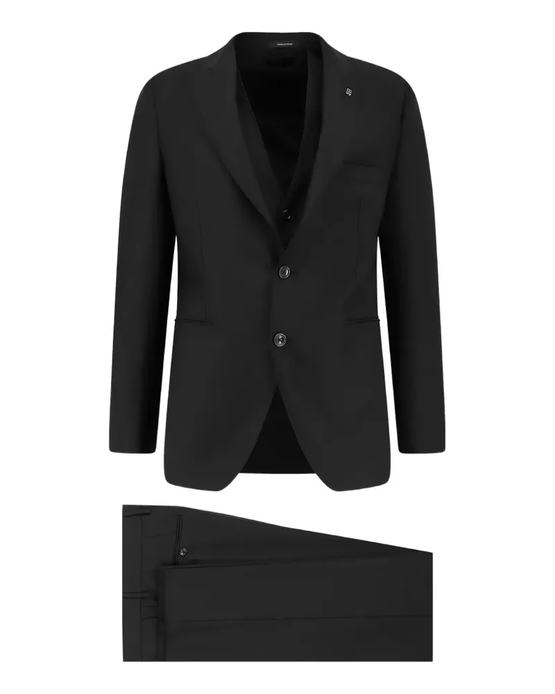 Tagliatore peak lapel two-button suit - Schwarz Schwarz