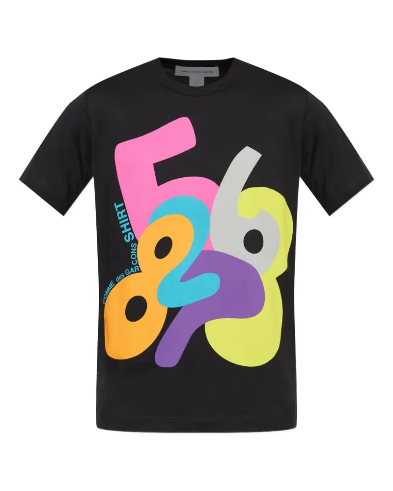Comme des Garçons T-Shirt mit abstraktem Print - Schwarz Schwarz