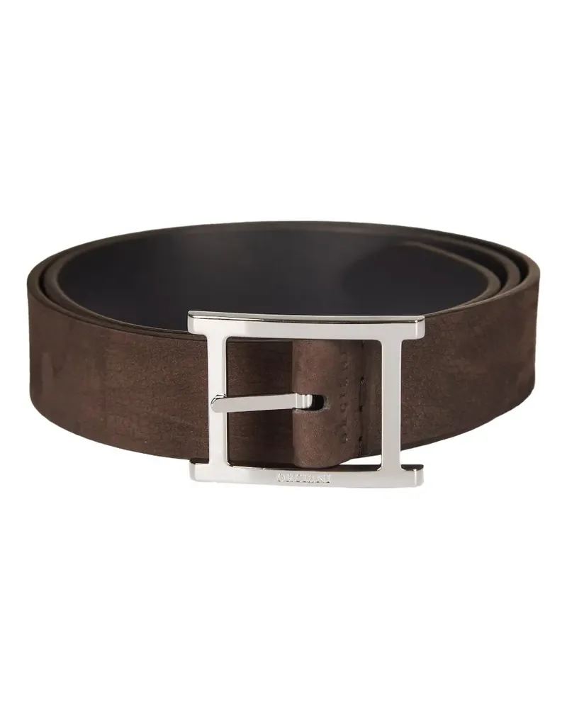 Orciani Amalfi geometric-buckle belt - Braun Braun