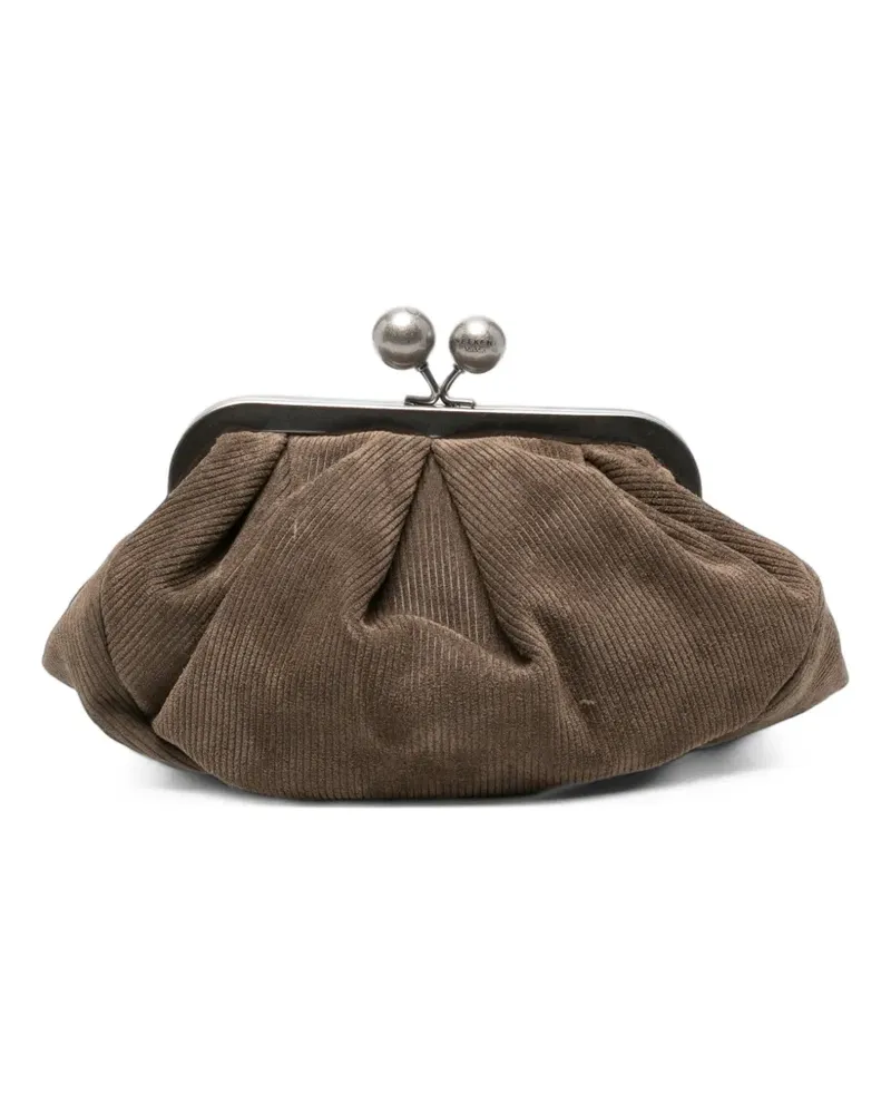 Max Mara Pasticcino corduroy-effect clutch bag - Braun Braun
