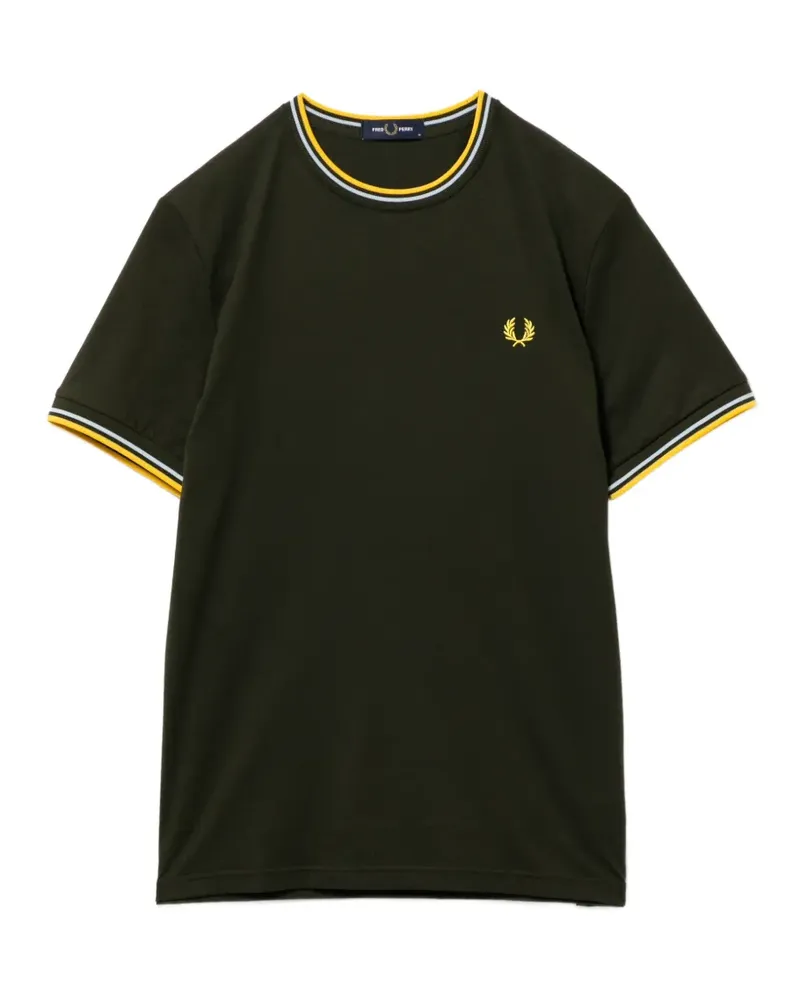 Fred Perry T-Shirt mit Logo-Stickerei - Grün Grün