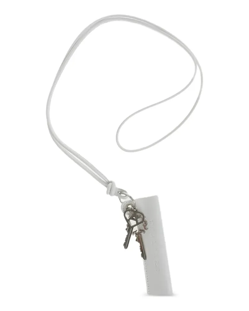 1017 ALYX 9SM Schlüsselanhänger mit Logo-Prägung - Weiß Weiß