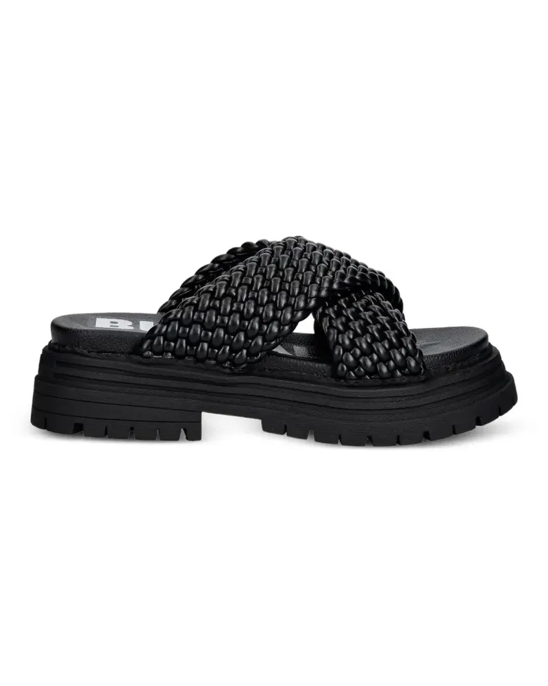 Buffalo Lennox Cross braided crossover-strap sandals - Schwarz Schwarz