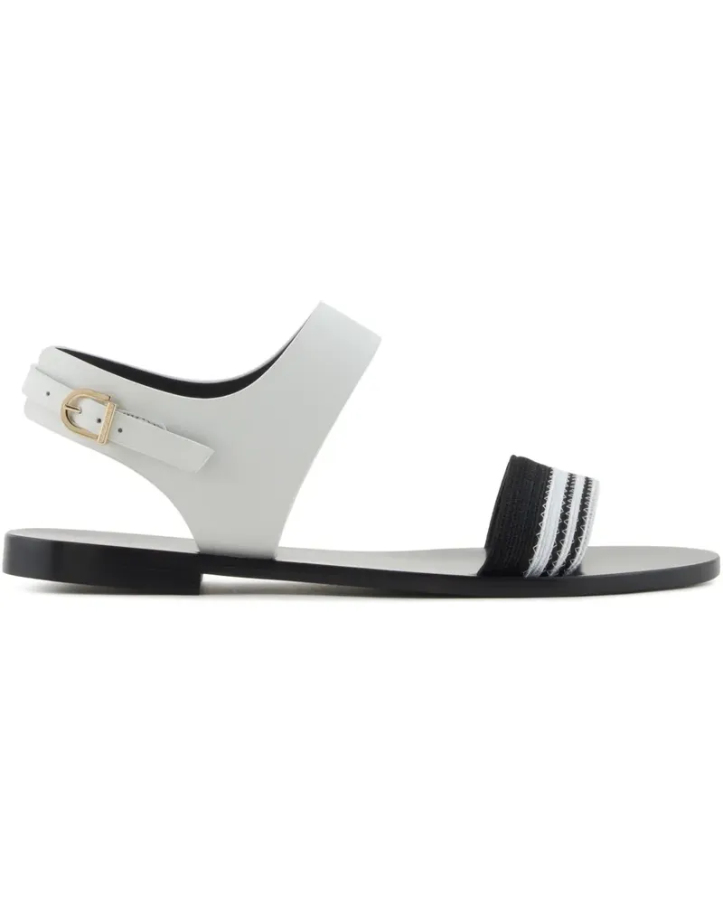 Giorgio Armani Sandalen mit Streifen - Schwarz Schwarz