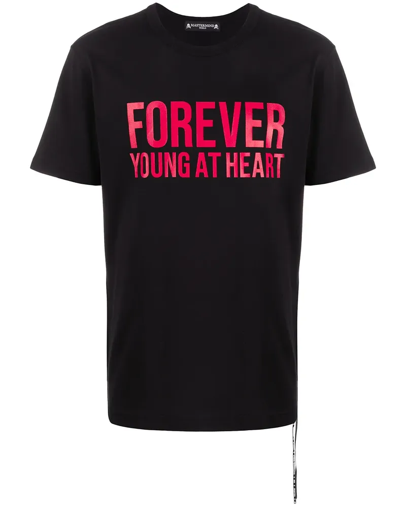 Mastermind Japan T-Shirt mit Slogan-Print - Schwarz Schwarz