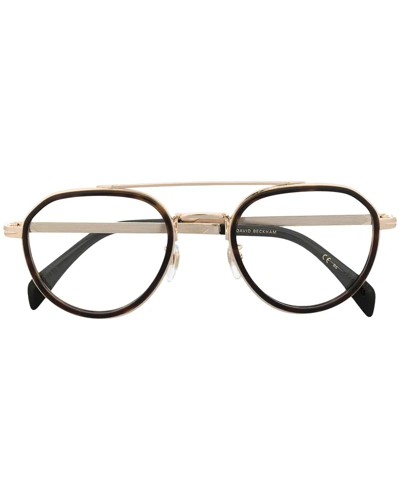 EYEWEAR by DAVID BECKHAM Pilotenbrille im Layering-Look - Schwarz Schwarz