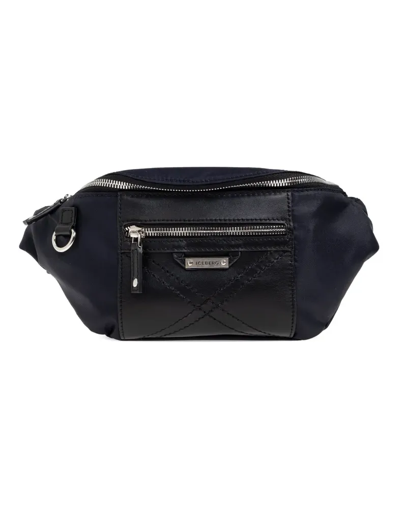 Iceberg zip quilted belt bag - Schwarz Schwarz