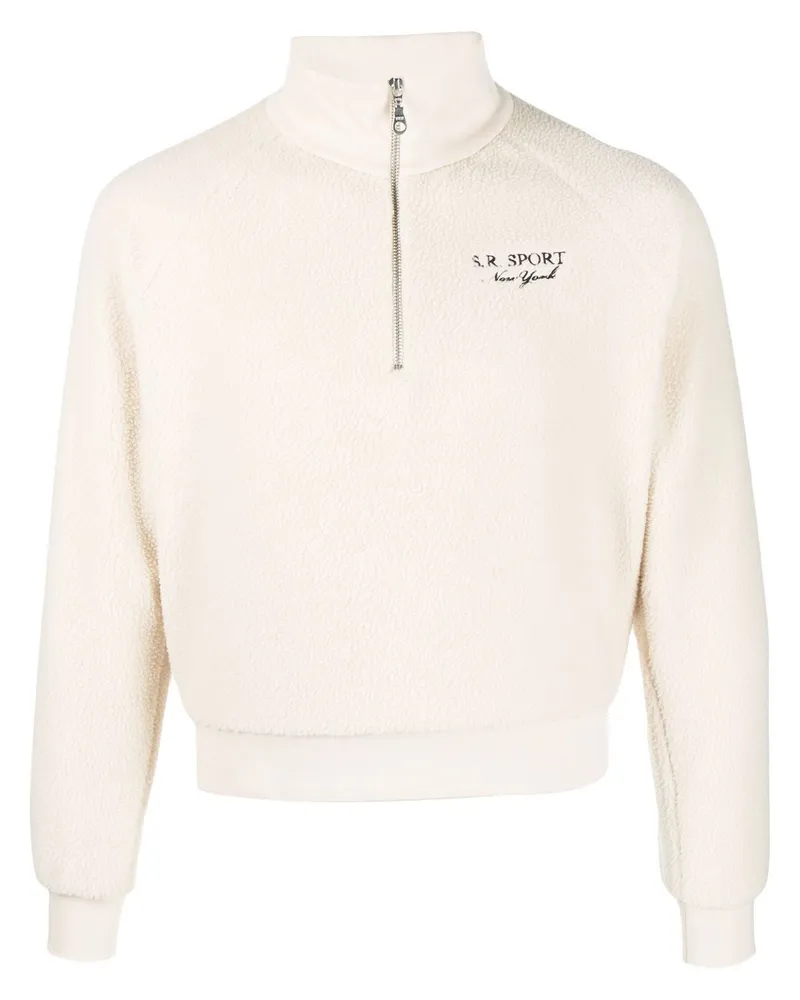 SPORTY & RICH Pullover mit Logo-Stickerei - Nude Nude