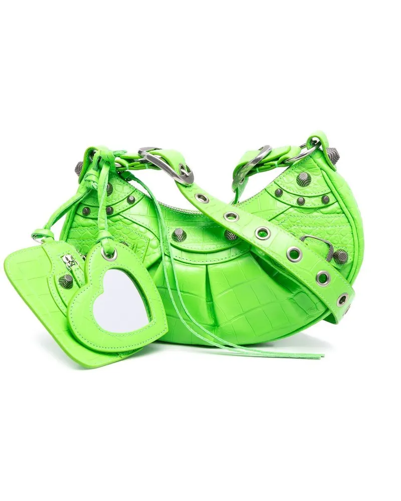 Balenciaga XS Le Cagole Schultertasche - Grün Grün