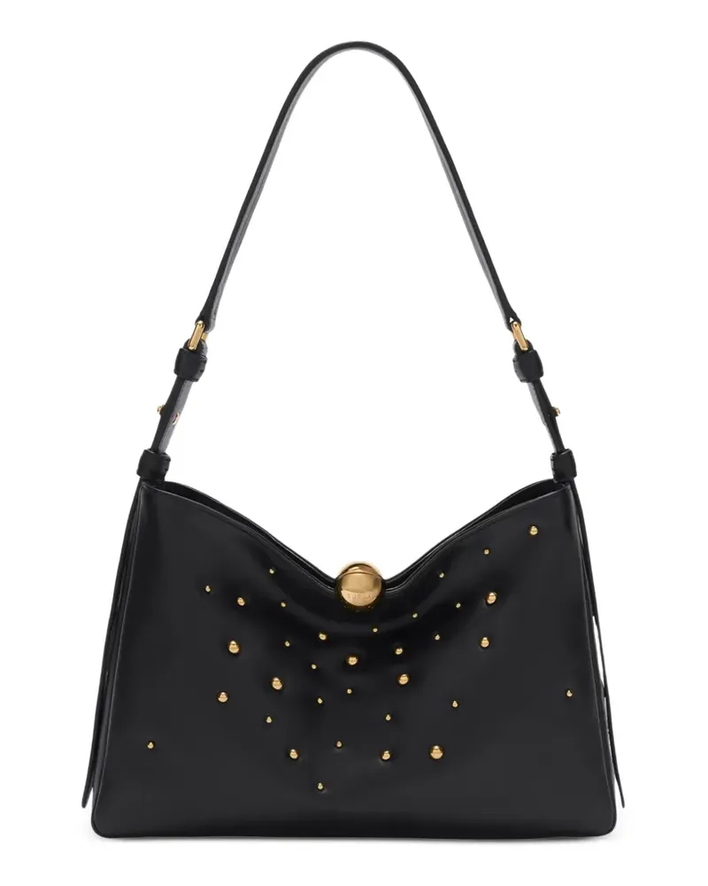 Furla Soft Sfera Schultertasche mit Nieten - Schwarz Schwarz