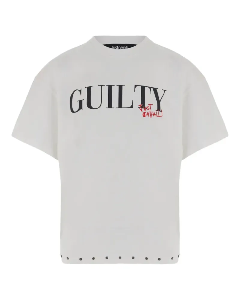 Just Cavalli Sweatshirt mit Slogan-Print - Weiß Weiß